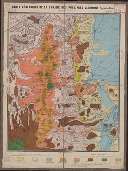 Carte géologique de la chaîne des Puys